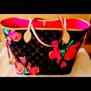 Louis Vuitton Stephan Sprouse Roses Neverfull   Pristine condition!!